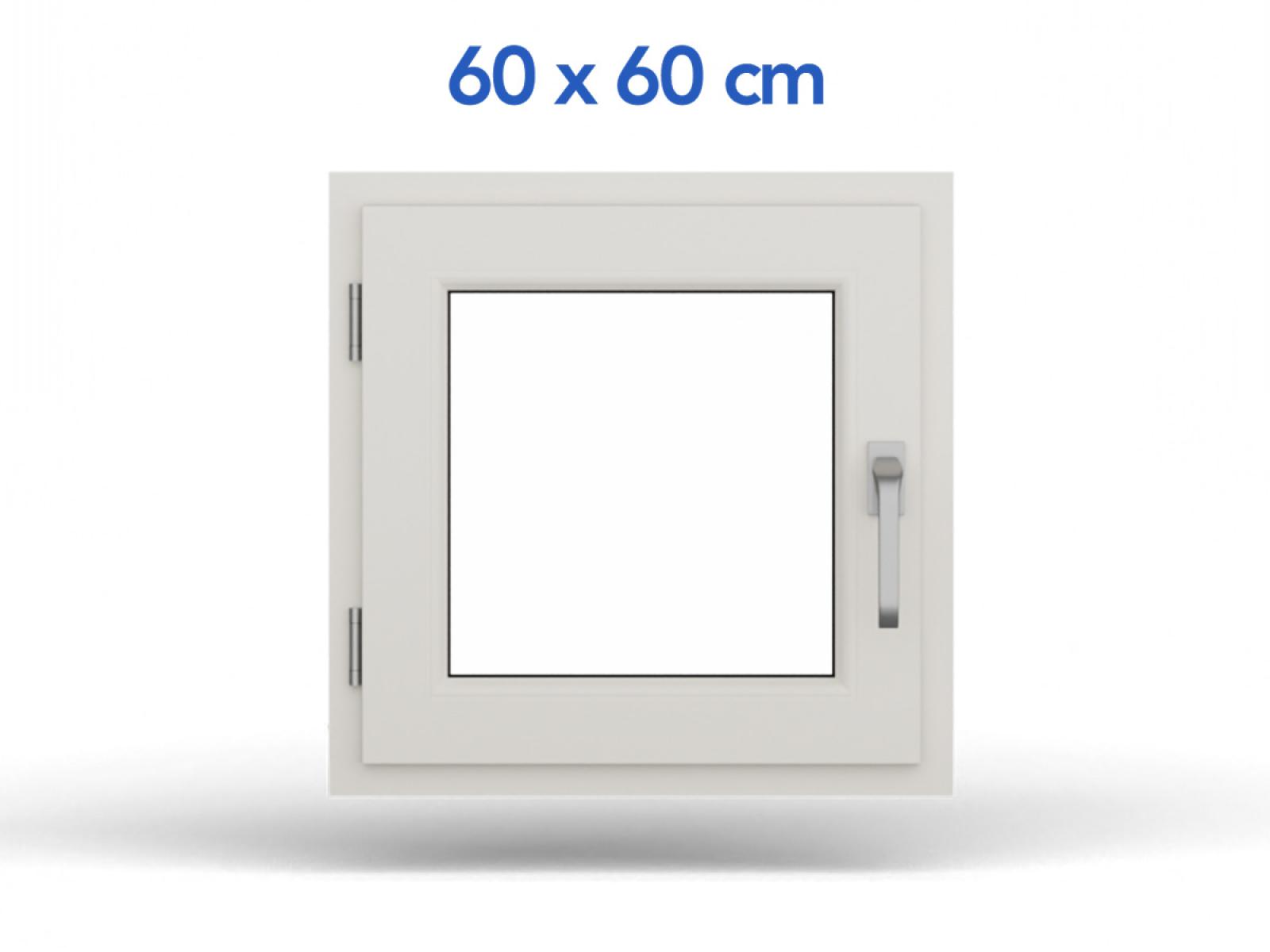 Jednokrídlové plastové okno | otváravo-sklopné | ľavé | 600x600mm | farba biela