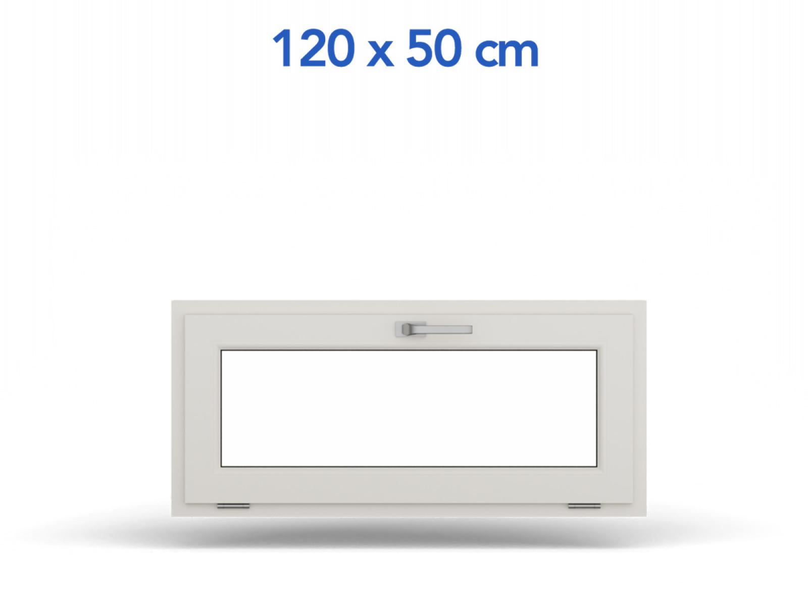 Jednokrídlové plastové okno | sklopné | 1200x500mm | farba biela