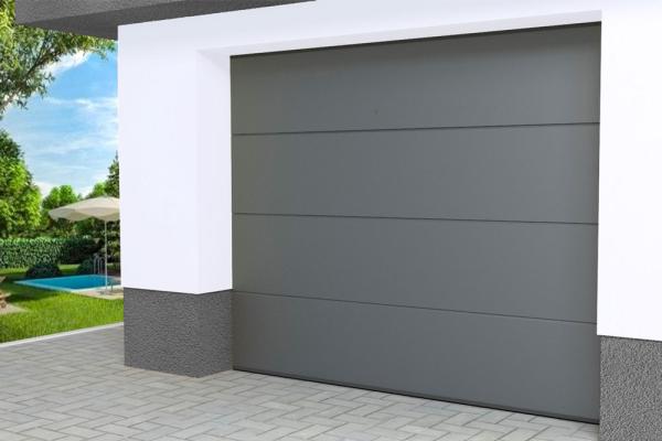 Sekčná garážová brana ETILA SILENT | pruhovaný panel | bežné farby